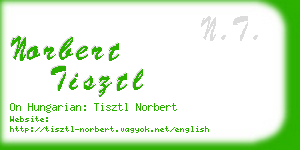 norbert tisztl business card